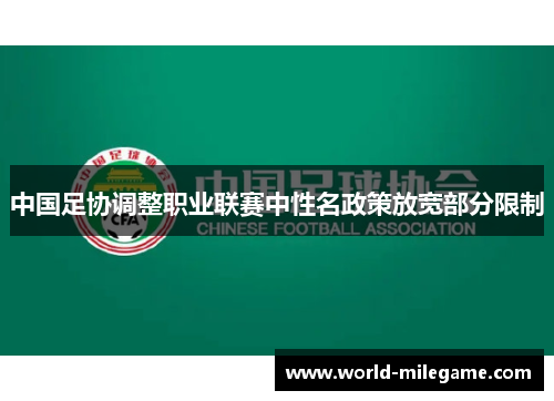 中国足协调整职业联赛中性名政策放宽部分限制 中国足协调整职业联赛中性名政策放宽部分限制